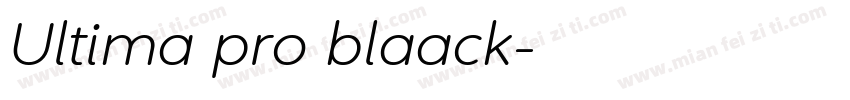 Ultima pro blaack字体转换